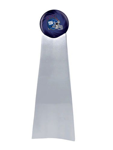 Championship Trophy Cremation Urn with Optional Football and New York Giants Ball Decor and Custom Metal Plaque - Memorials4u