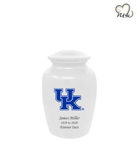 University of Kentucky Wildcats Memorial Cremation Urn - White