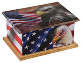 American Eagle Wooden Wrap Urn - Memorials4u