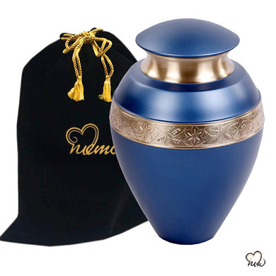 Ikon Serene Blue Cremation Urn, cremation urns - Memorials4u