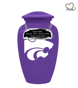Kansas State University Wildcats College Cremation Urn - Purple - Memorials4u