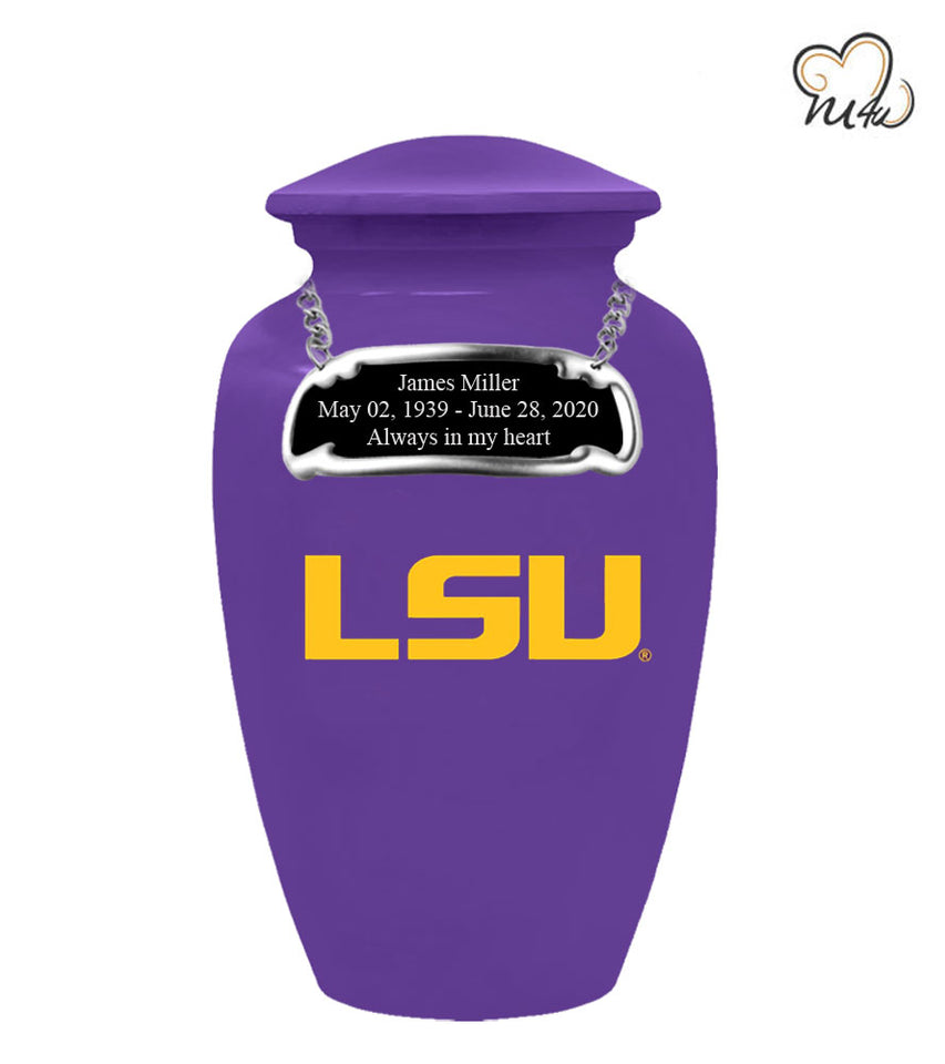 Louisiana State University Tigers College Cremation Urn - Purple - Memorials4u