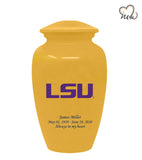 Louisiana State University Tigers College Cremation Urn - Yellow - Memorials4u