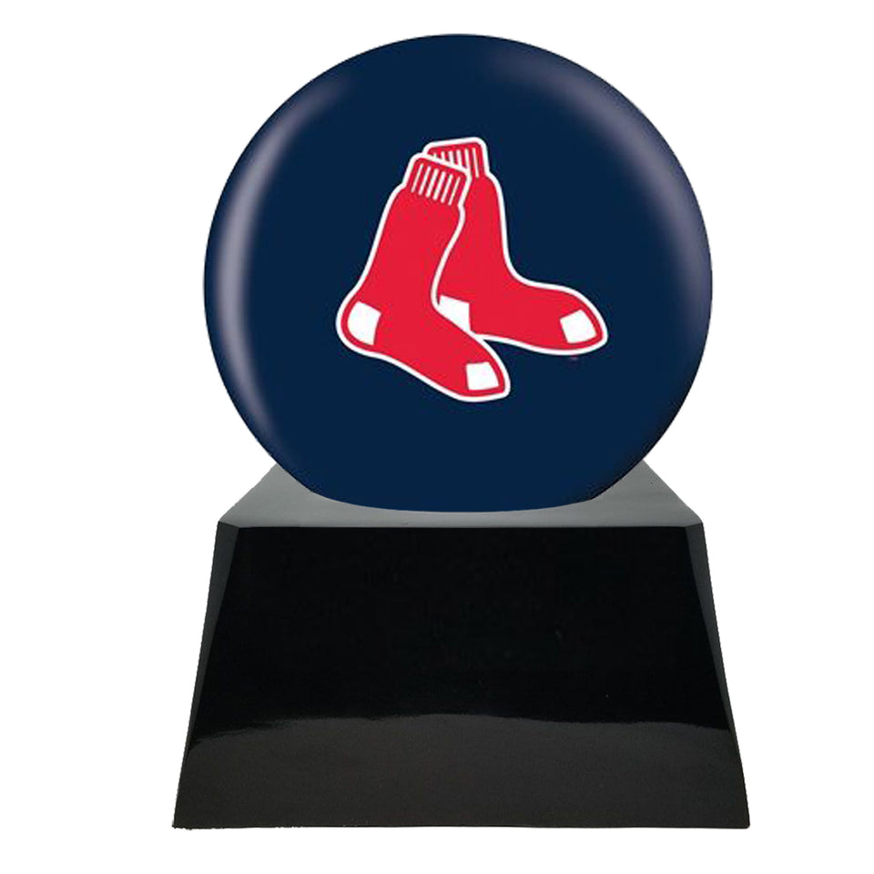 Baseball Cremation Urns For Human Ashes - Baseball Team Cremation Urn and Boston Red Sox Ball Decor with custom metal plaque - Memorials4u