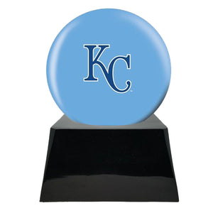 Baseball Team Urn - Kansas City Royals Ball Decor with Custom Metal Plaque Baseball Cremation Urn for Human Ashes - MLB URN - Memorials4u