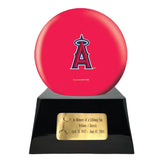 Baseball Cremation Urns For Human Ashes - Baseball Team Cremation Urn and Los Angeles Angels Of Anaheim Ball Decor with custom metal plaque - Memorials4u