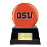 Football Urn - Oregon State Beavers Ball Decor with Custom Metal Plaque Football Cremation Urn for Human Ashes - NFL URN - Memorials4u