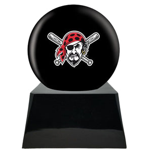 Baseball Cremation Urns For Human Ashes - Baseball Team Cremation Urn and Pittsburgh Pirates Ball Decor with custom metal plaque - Memorials4u