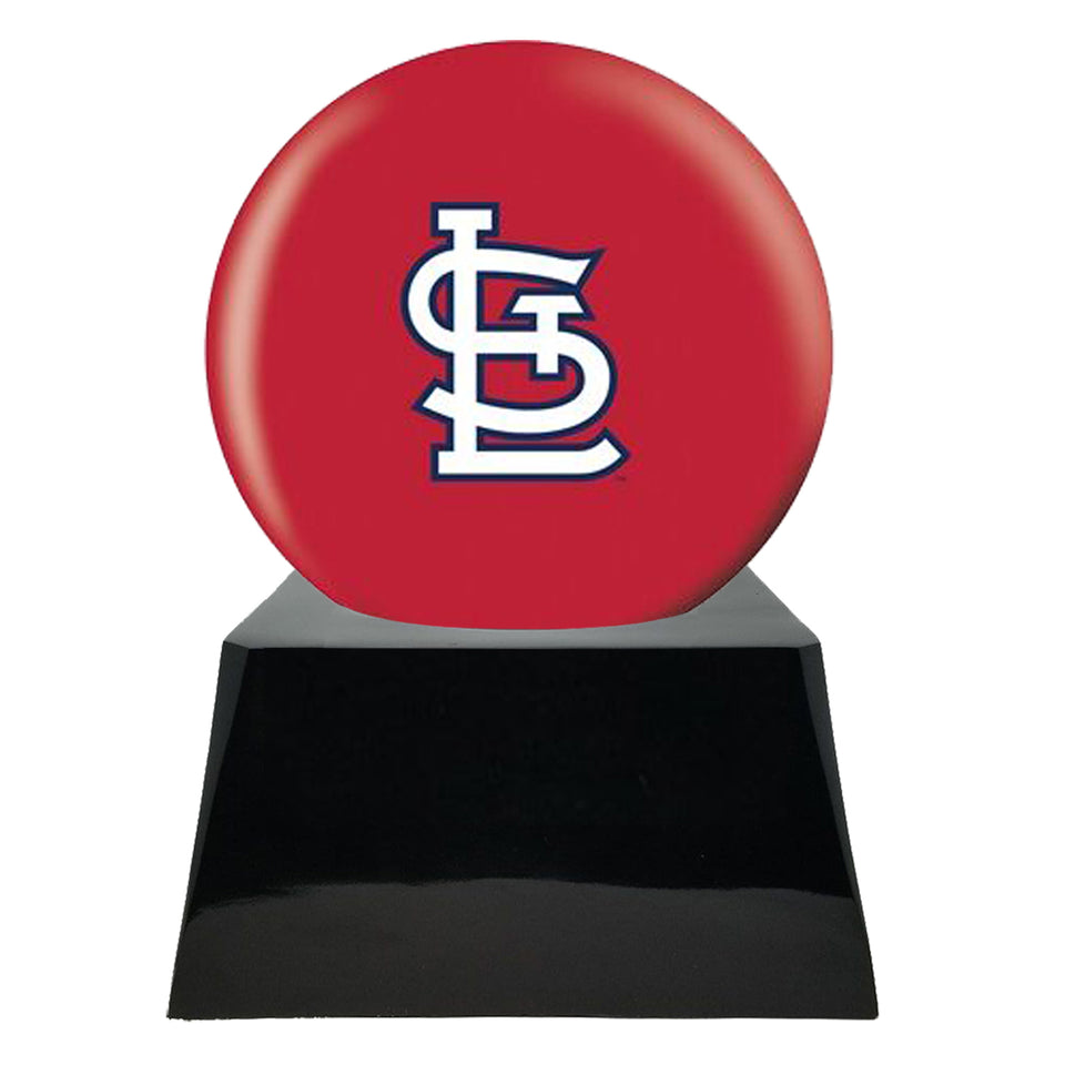 Baseball Team Urn - St Louis Cardinals Ball Decor with Custom Metal Plaque Baseball Cremation Urn for Human Ashes - MLB URN - Memorials4u