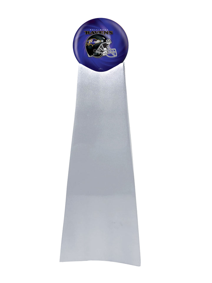 Championship Trophy Cremation Urn with Optional Baltimore Ravens Ball Decor and Custom Metal Plaque - Memorials4u