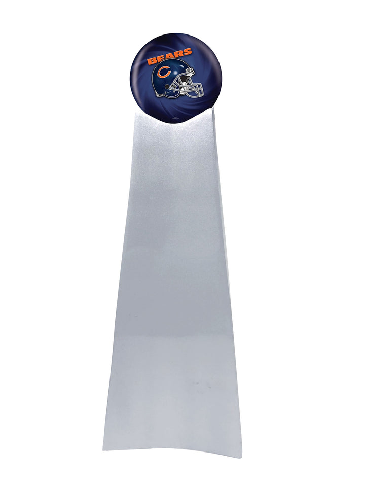 Championship Trophy Cremation Urn with Optional Chicago Bears Ball Decor and Custom Metal Plaque - Memorials4u
