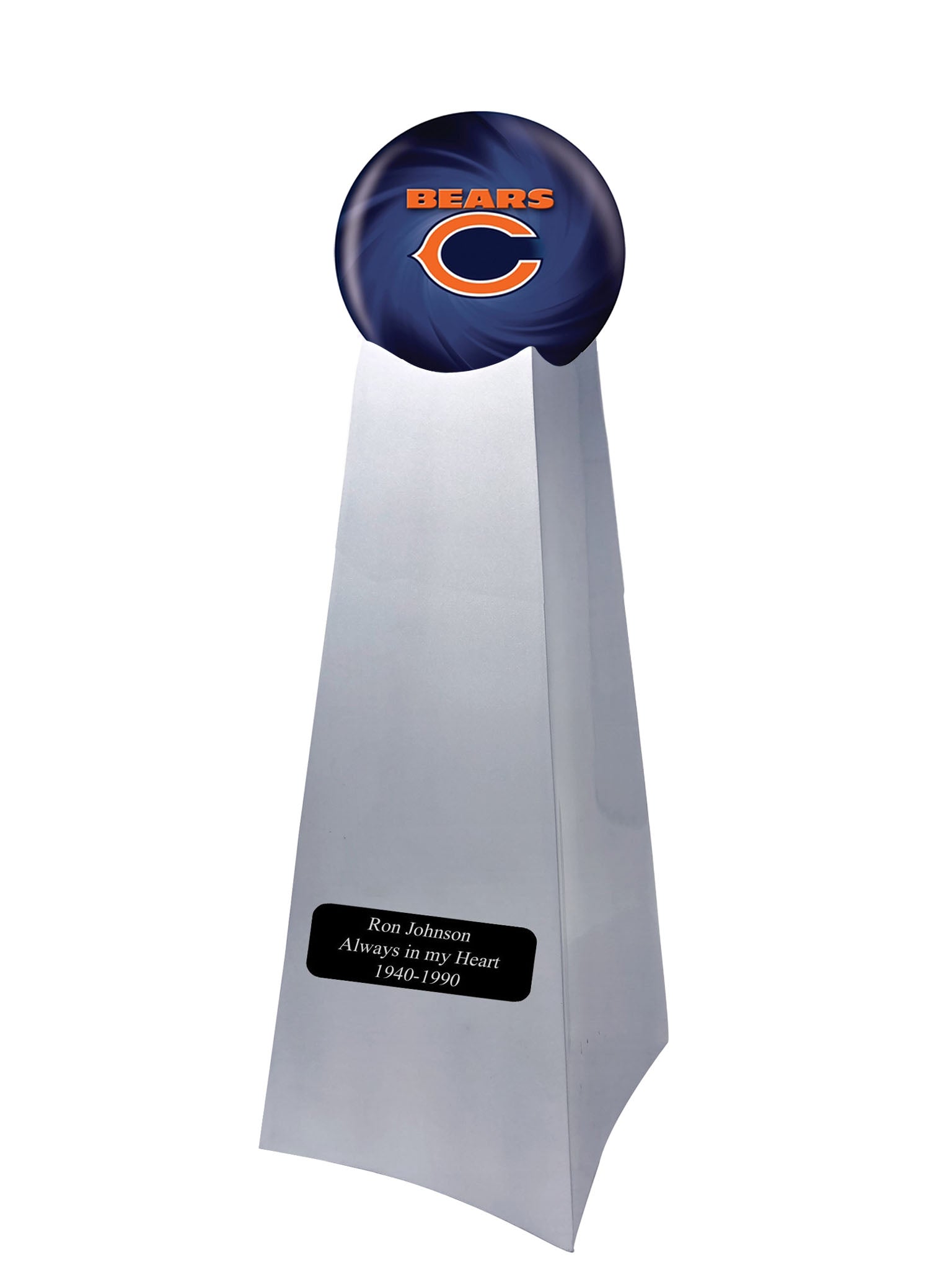 Football Cremation Urn and Chicago Bears Ball Decor with Custom Metal  Plaque – Memorials4u