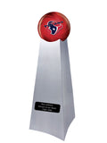 Championship Trophy Cremation Urn with Optional Houston Texans Ball Decor and Custom Metal Plaque - Memorials4u