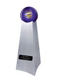 Championship Trophy Cremation Urn with Optional Football and Minnesota Vikings Ball Decor and Custom Metal Plaque - Memorials4u