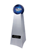 Championship Trophy Cremation Urn with Optional Football and New England Patriots Ball Decor and Custom Metal Plaque - Memorials4u