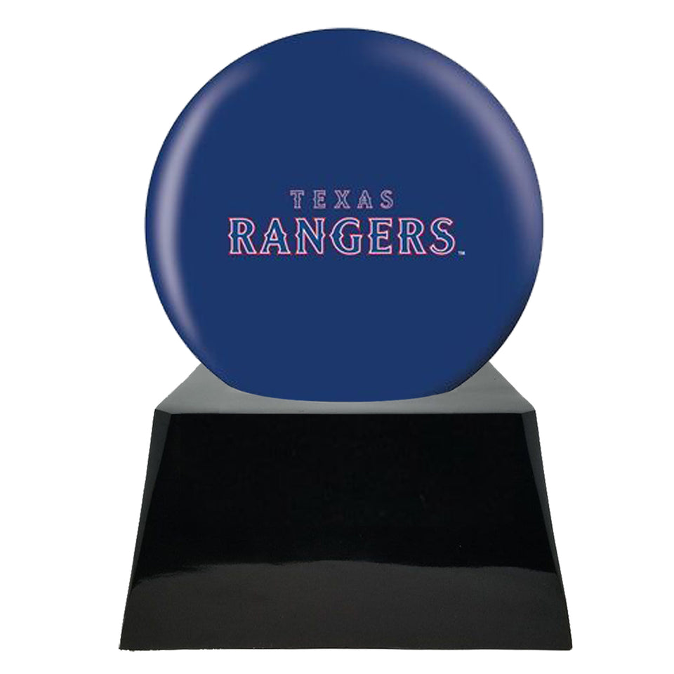 Baseball Cremation Urns For Human Ashes - Baseball Team Cremation Urn and Texas Rangers Ball Decor with custom metal plaque - Memorials4u