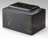 Black and Gold Cultured Marble Premium Cremation Urn