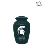 Michigan State University Spartans College Cremation Urn - Green - Memorials4u