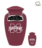 Mississippi Bulldogs College Cremation Urn - Maroon - Memorials4u