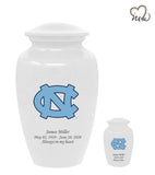 University of North Carolina Tar Heels College Cremation Urn - White - Memorials4u