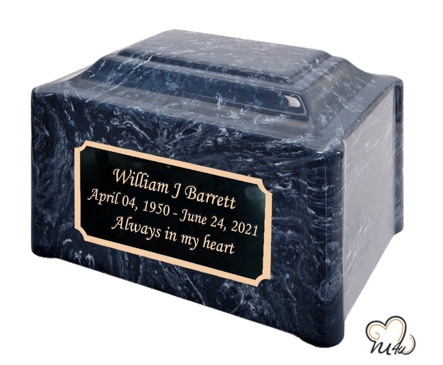 Ocean Breeze Pillared Cultured Marble Adult Cremation Urn - Memorials4u