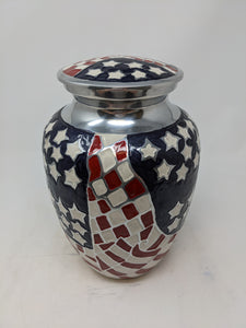 Scratch & Dent American Flag Mosaic Adult Cremation Urn - Memorials4u