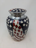 Scratch & Dent American Flag Mosaic Adult Cremation Urn - Memorials4u