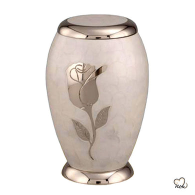Pearl White Cremation Urn, Funeral Urns - Memorials4u