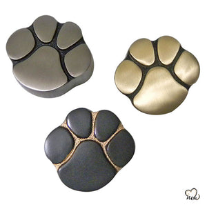 Pet Keepsake Urn - Paw Print Pet Urn - Custom Urn for Pet Ashes in Slate, Gold, and Pewter -  Memorials4u