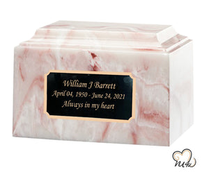 Pink Onyx Cultured Marble Urn - Memorials4u