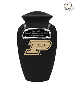 Purdue University Boilermakers College Cremation Urn - Black - Memorials4u