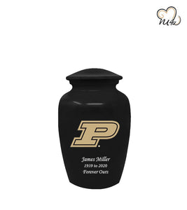 Purdue University Boilermakers College Cremation Urn - Black - Memorials4u