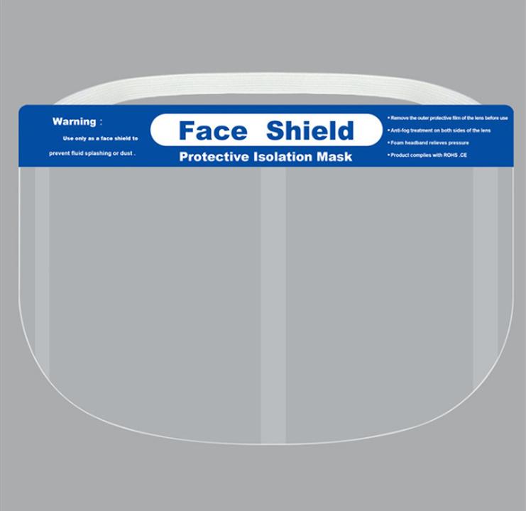 Face Shield-6 Pack, Full Face with Clear Film Elastic Band and Comfort Sponge Protective Face Shield, Reusable Transparent Safety Breathable Visor Anti Saliva Disposable Full Face Shield - Memorials4u