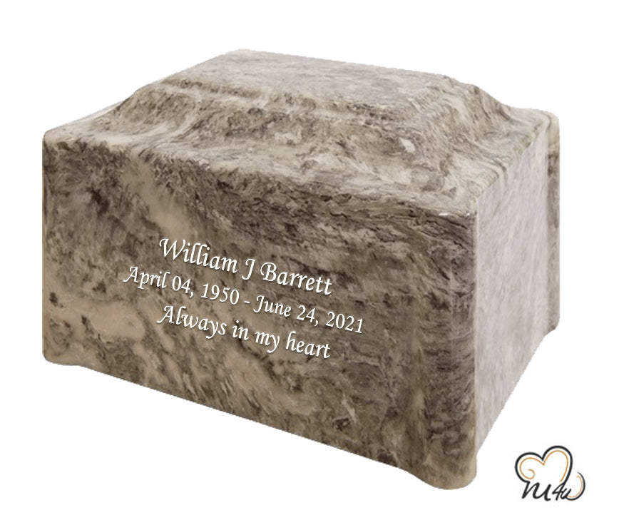 Rockport Pillared Cultured Marble Adult Cremation Urn - Memorials4u