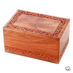 Solid Rosewood Wooden Urn for Ashes - Memorials4u