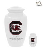 University of South Carolina Gamecocks College Cremation Urn - White - Memorials4u