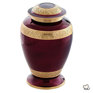 Tyrian Purple Urn for Ashes - Gorgeous Tyrian Purple Urn for Human Ashes Adult - Memorials4u