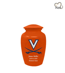 University of Virginia Cavaliers College Cremation Urn - Orange - Memorials4u