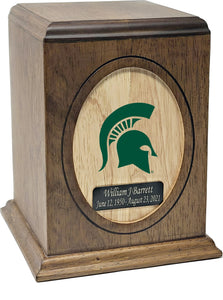Michigan State University Spartans College Cremation Urn - Green