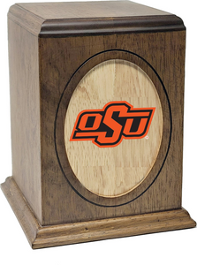 Oklahoma State University Cowboys College Cremation Urn - Orange