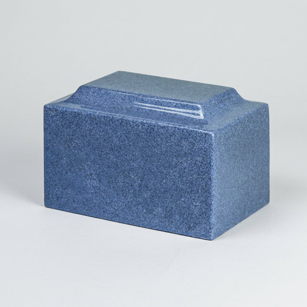 Stone Cremation Box Paradise Blue Cultured Granite Premium Cremation Urn – Memorials4u