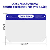 Face Shield-6 Pack, Full Face with Clear Film Elastic Band and Comfort Sponge Protective Face Shield, Reusable Transparent Safety Breathable Visor Anti Saliva Disposable Full Face Shield - Memorials4u