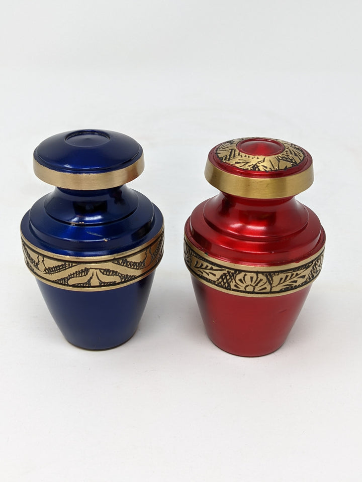 Scratch & Dent Red & Blue Miniature Keepsakes - Set of 2 - Memorials4u