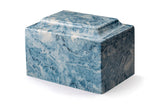 Sky Blue Cultured Marble Premium Cremation Urn